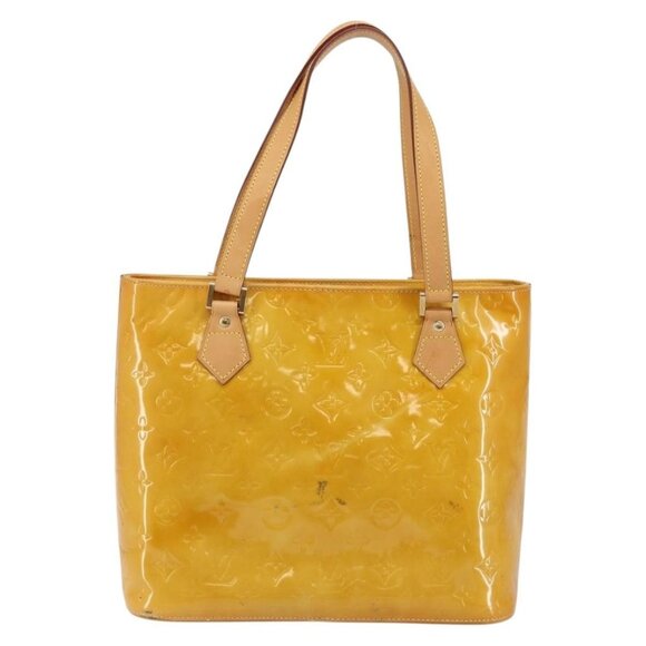 LOUIS VUITTON Monogram Vernis Houston Hand Bag Beige - Picture 11 of 15